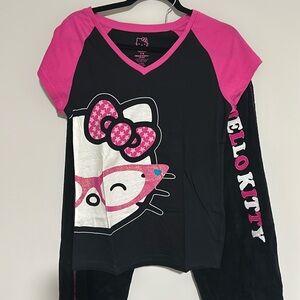 Hello kitt   pajamasa brand new color black size largee